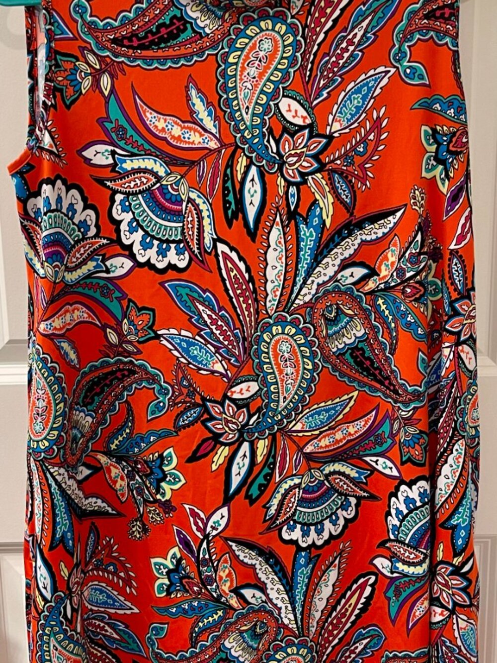 Apt 9 Sleeveless Paisley Mini Dress with Pockets- XL Multicolor #5192 - Picture 6 of 8